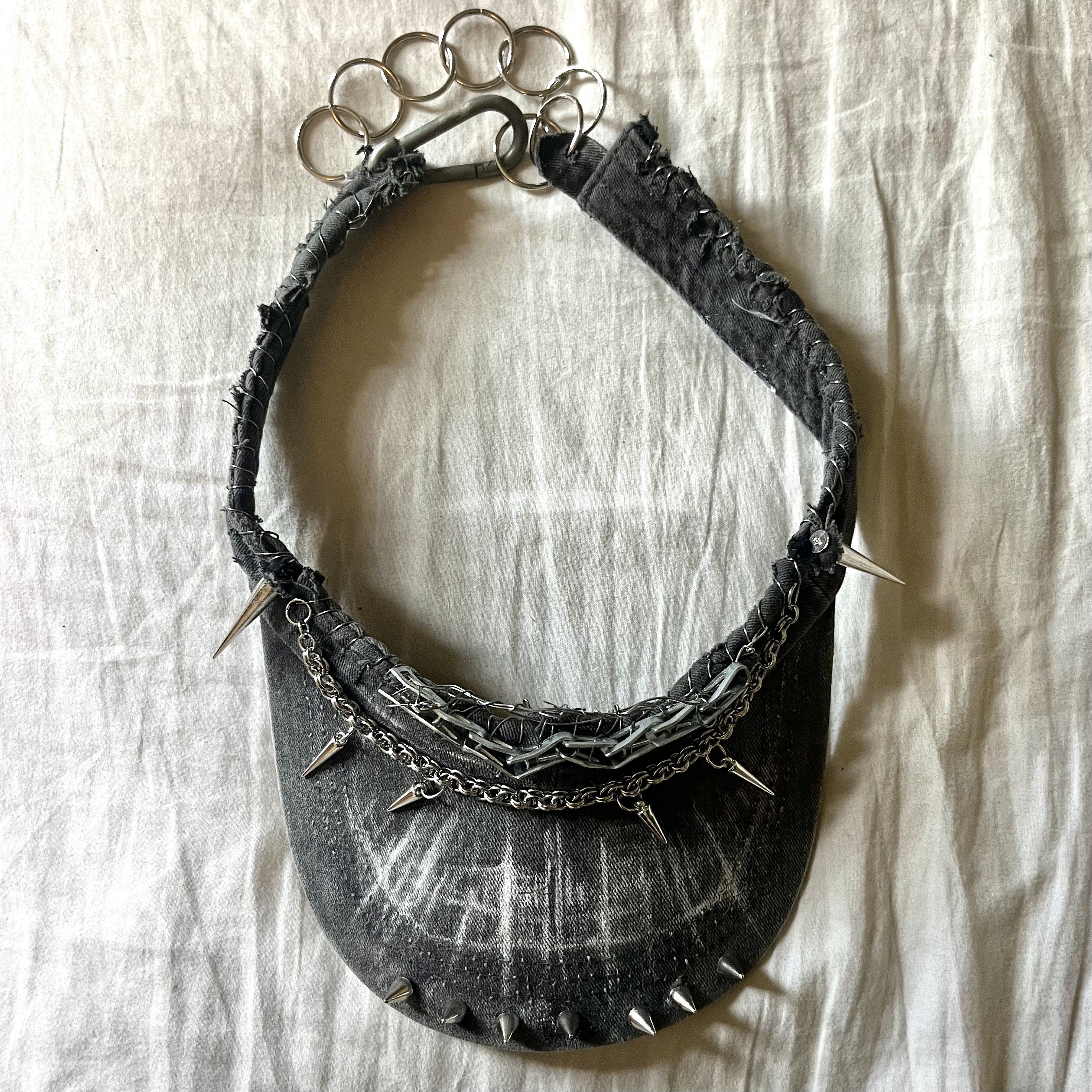 city girl visor, embellished denim